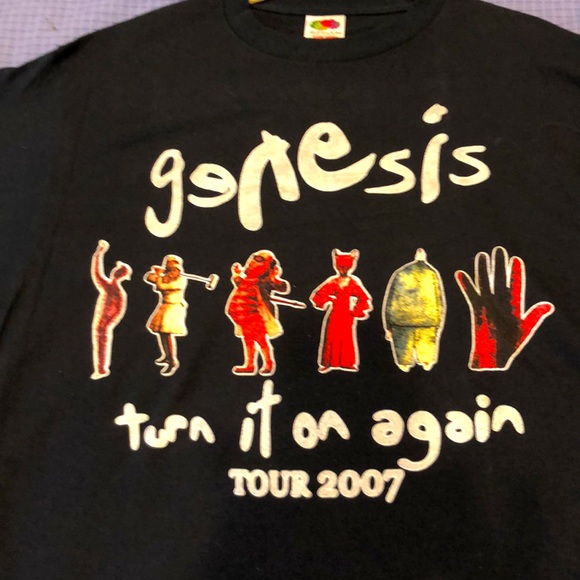 GENESIS T-Shirt - Turn It On Again 2007 Reunion Concert - Fruit Of The Loom - Picture 2 of 7